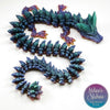 Crystal Dragon in Shimmer Rainbow articulating fidget collectible flexible 3D printed model
