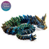 Crystal Dragon in Orange+Green+Blue Shifting flexi figurine woman-owned Made in USA handcrafted