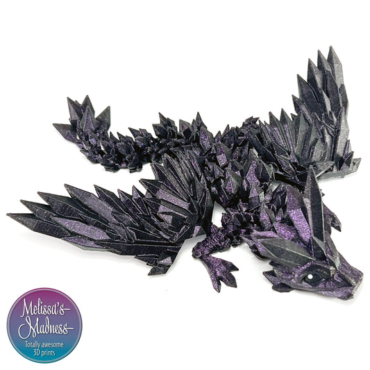 Crystalwing Baby Dragon in Amethyst Sparkle