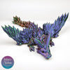 Crystalwing Baby Dragon in Purple+Green+Copper Shifting sustainable 3D printed collectible biodegradable material hydropower