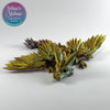 Crystalwing Baby Dragon in Jewel Green+Red Orange+Gold Shifting
