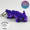 Cute Axolotl Keychain in Purple Ombre
