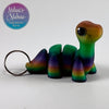 Cute Brontosaurus Keychain in Blooming