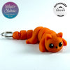 Cute Cat Keychain in Orange