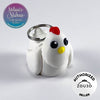 Cute Chicken Keychain in White