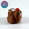 Cute Chicken Keychain in Brown