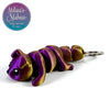 Cute Dog Keychain in Purple+Gold Shifting