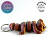 Cute Dog Keychain in Jewel Green+Red Orange+Gold Shifting