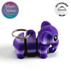 Cute Elephant Keychain in Purple Gradient