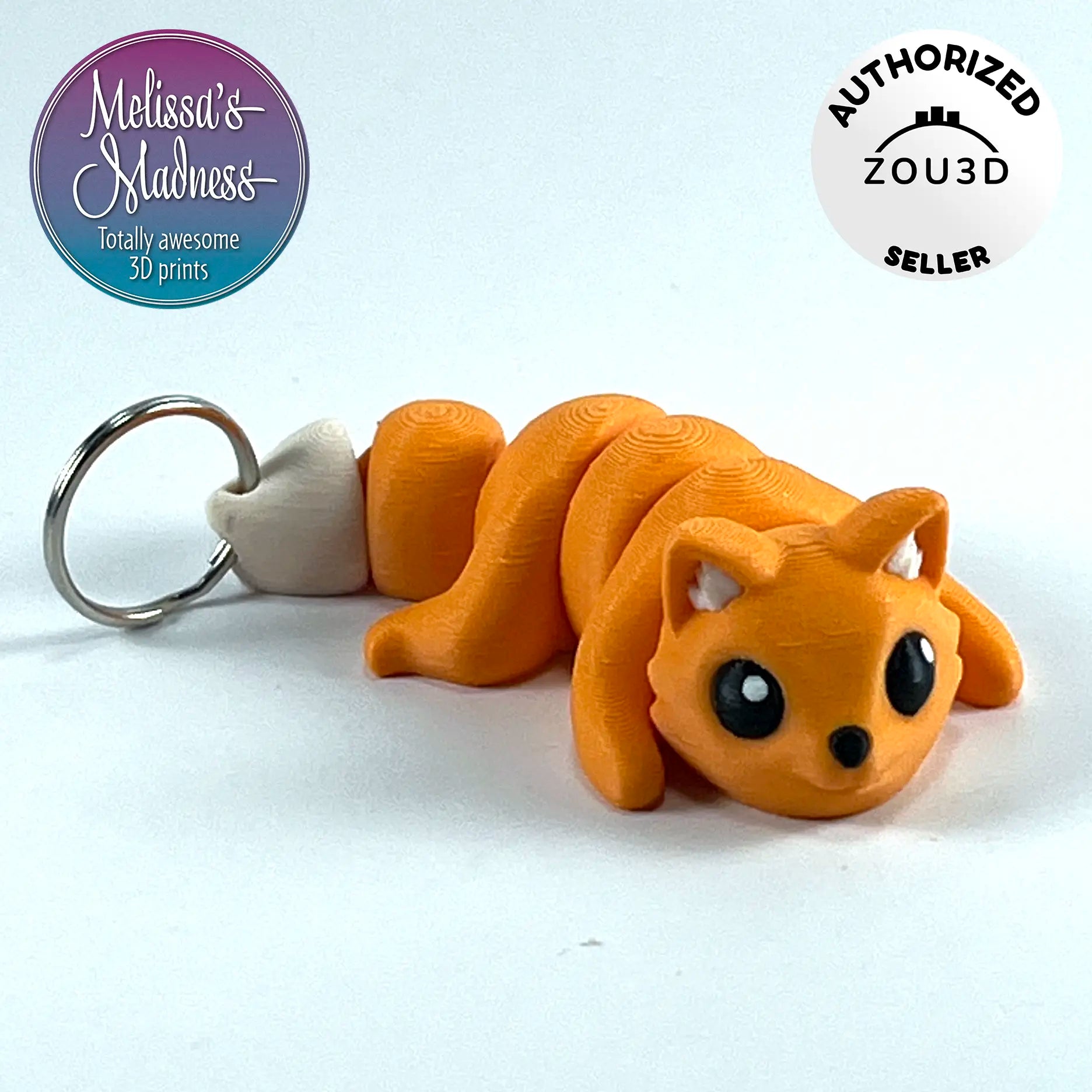 Cute Fox Keychain in Mandarin