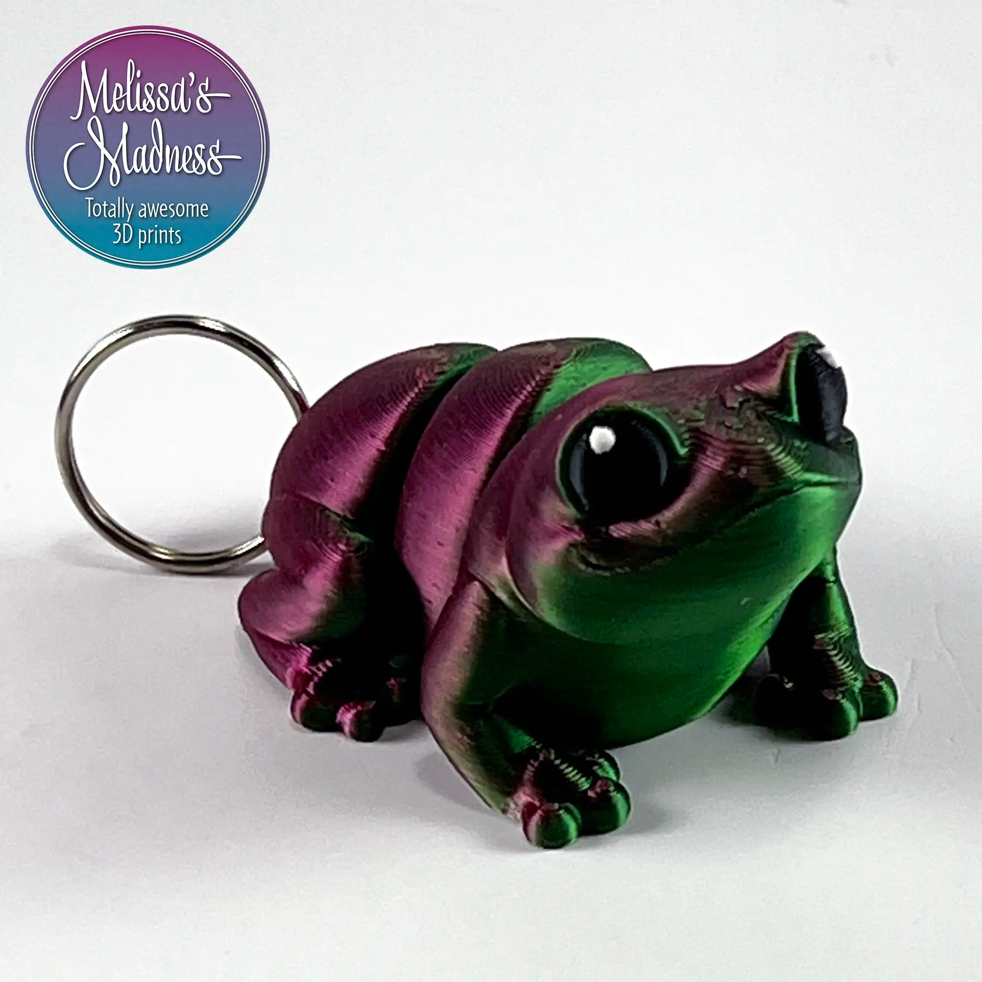 Cute Frog Keychain in Red+Green Shifting