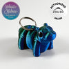 Cute Hippo Keychain in Blue+Green Shifting
