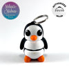 Cute Penguin Keychain in Black & Orange