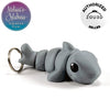 Cute Shark Keychain in Basic Gray