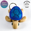 Cute Turtle Keychain in Latte & Shimmer Rainbow