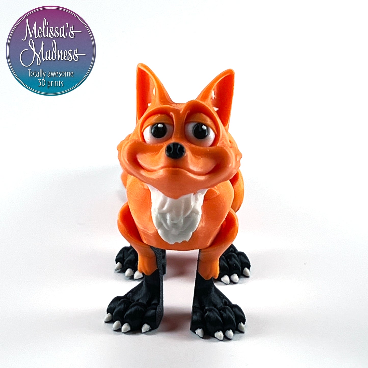 Fox in Orange & Black & Bone