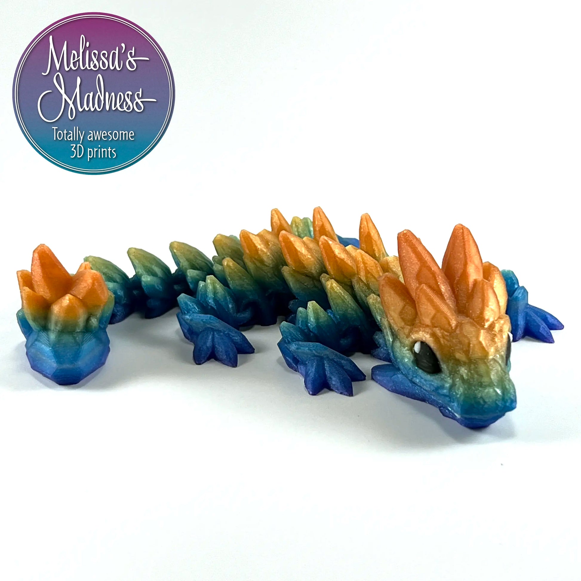 Gemstone Baby Dragon in Shimmer Rainbow