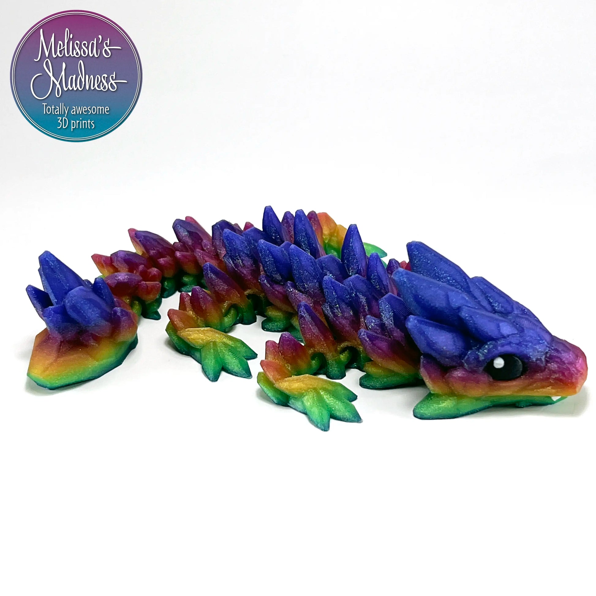 Gemstone Baby Dragon in Midnight Rainbow