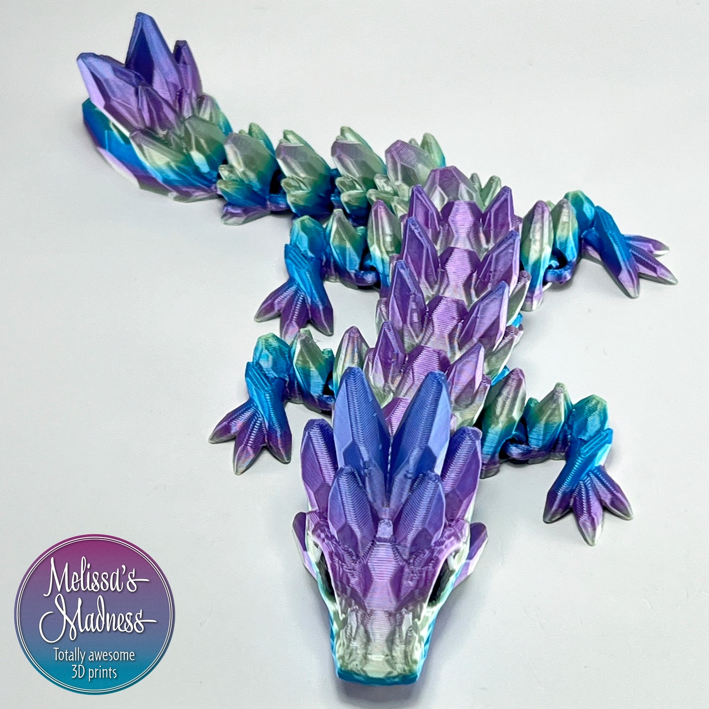 Gemstone Baby Dragon in Pastel Rainbow