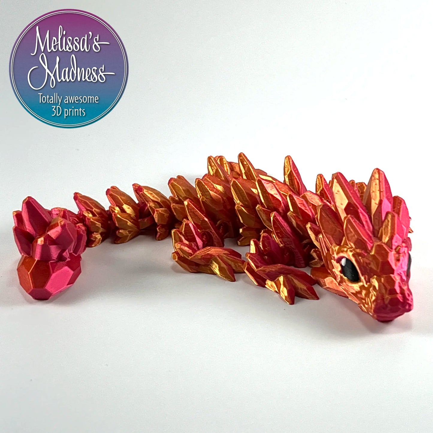 Gemstone Baby Dragon in Red+Gold Shifting