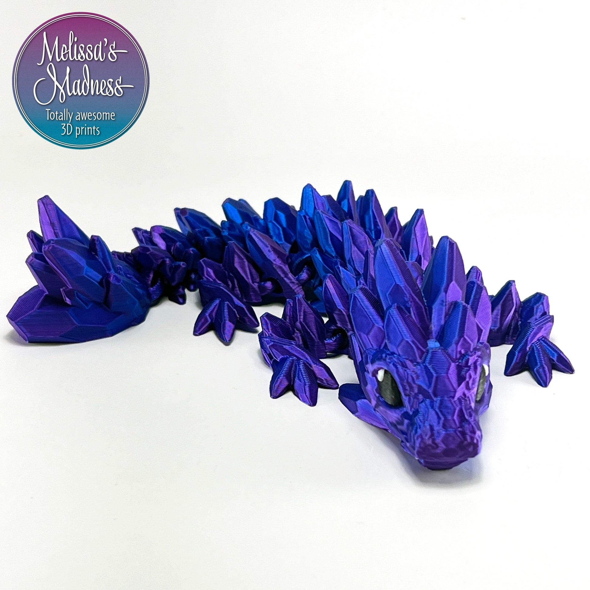 Gemstone Baby Dragon in Blue+Purple Shifting
