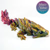 Gemstone Baby Dragon in Jewel Green+Red Orange+Yellow