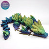 Gemstone Baby Wyvern in Twinkle Chameleon flexi figurine sustainable bioplastic hydropower made