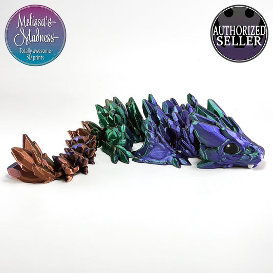 Gemstone Baby Wyvern in Purple+Green+Copper Shifting