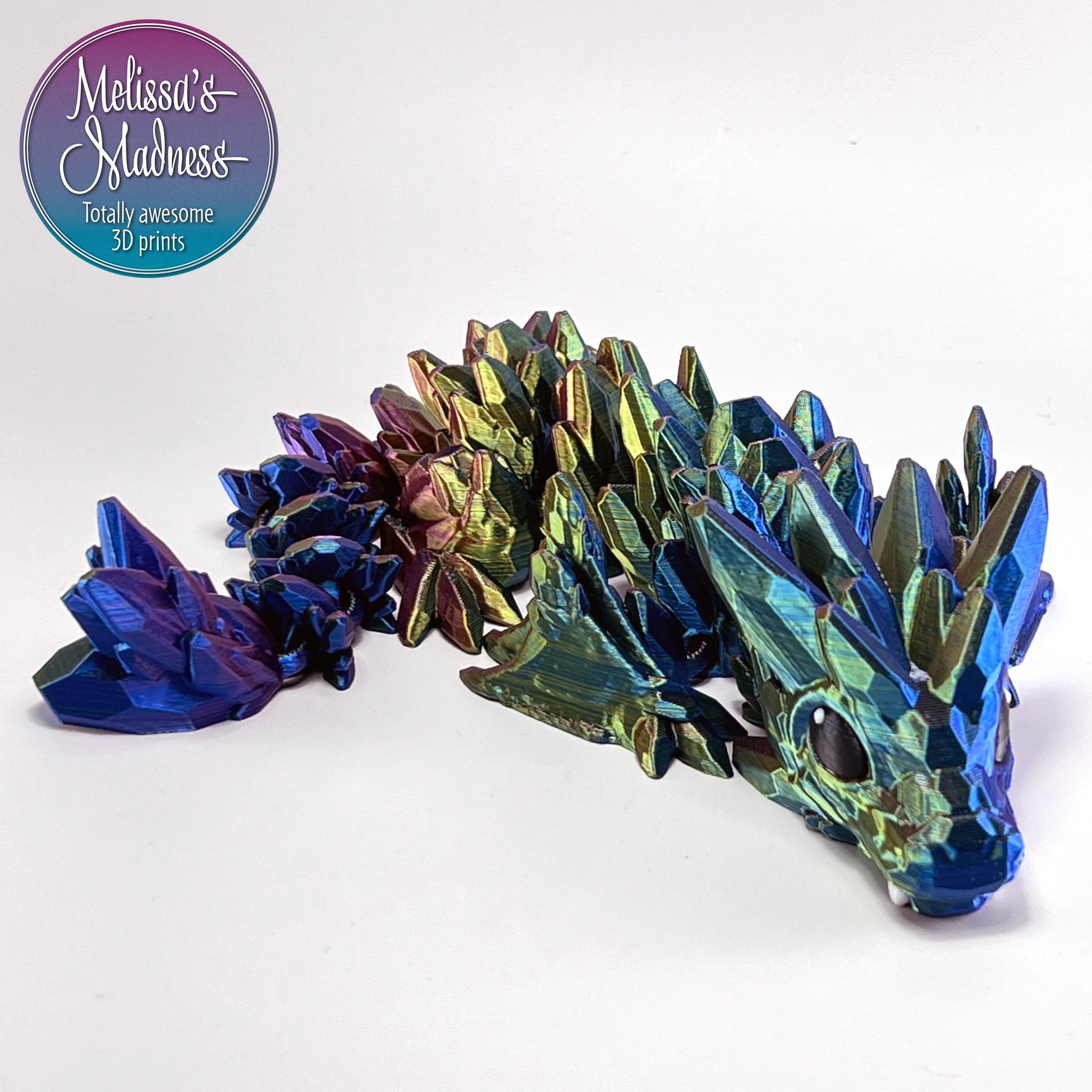 Gemstone Baby Wyvern in Red+Yellow+Blue Shifting