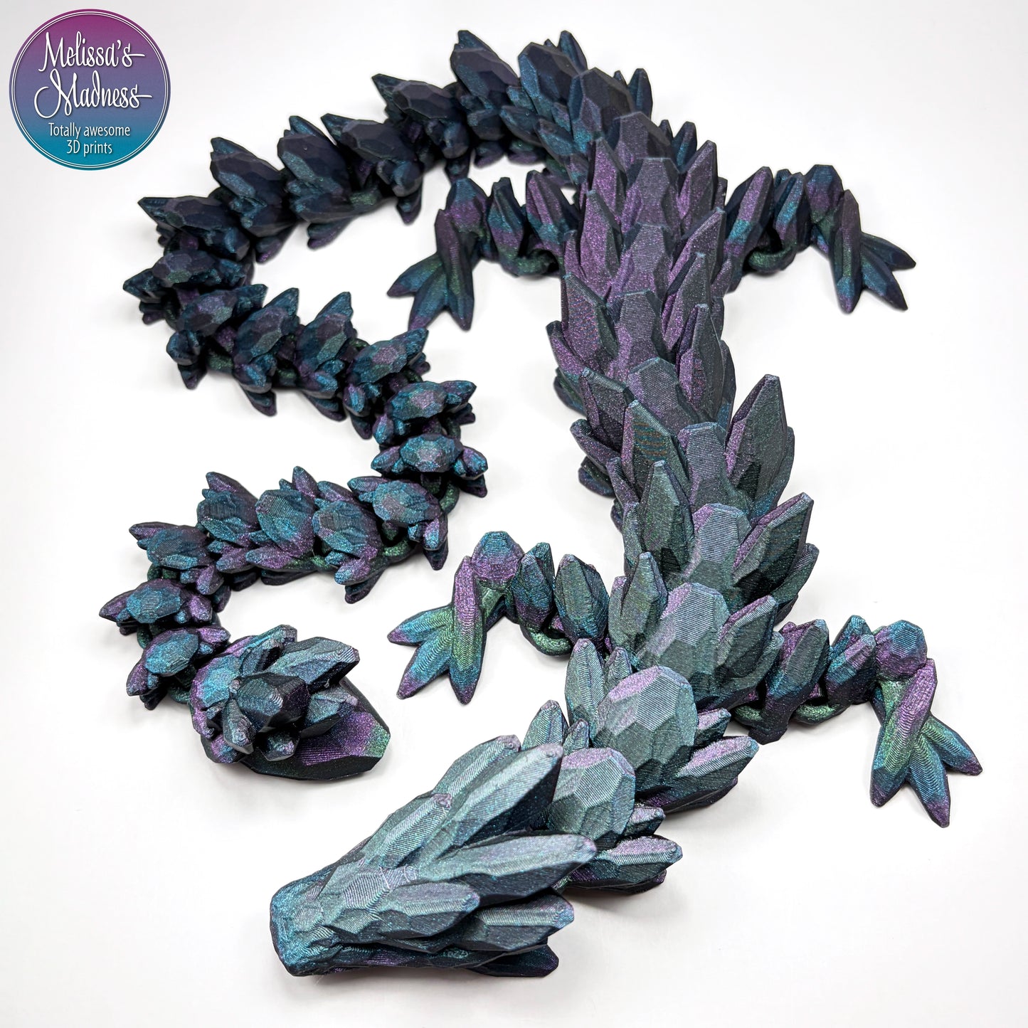 Gemstone Dragon - Articulating 3D Printed Fantasy Figurine | Made in Montana | Cinderwing3D Design