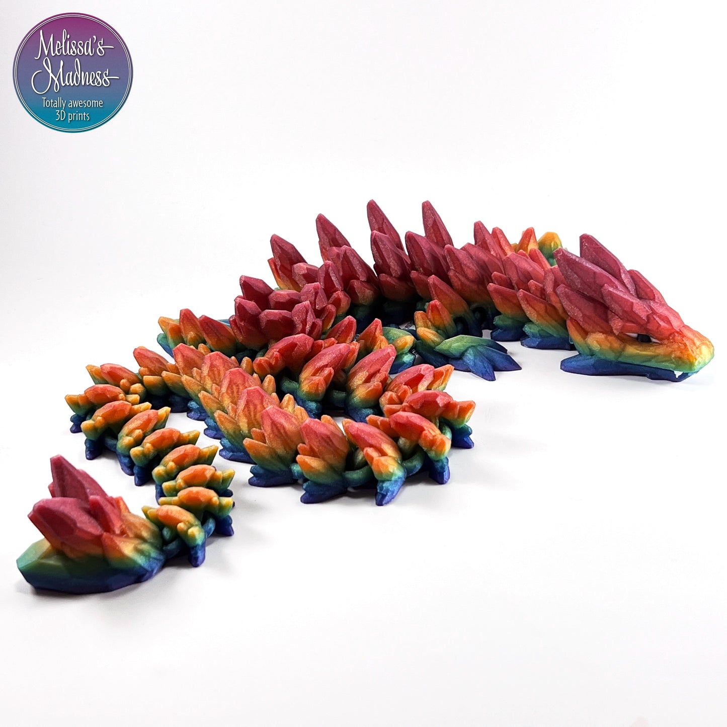 Gemstone Dragon - Articulating 3D Printed Fantasy Figurine | Made in Montana | Cinderwing3D Design