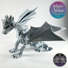 Great Stone Dragon in Gray Marble