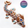 Heart Cookie Baby Dragon in Brown & Ocean