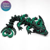 Articulated Heart Dark Baby Dragon in Emerald Sparkle & Mistletoe gift shop store wholesale supplier figurine