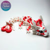 Heart Light Baby Dragon in Pearl White & Pink articulated figurine wholesale retail store gift shop display