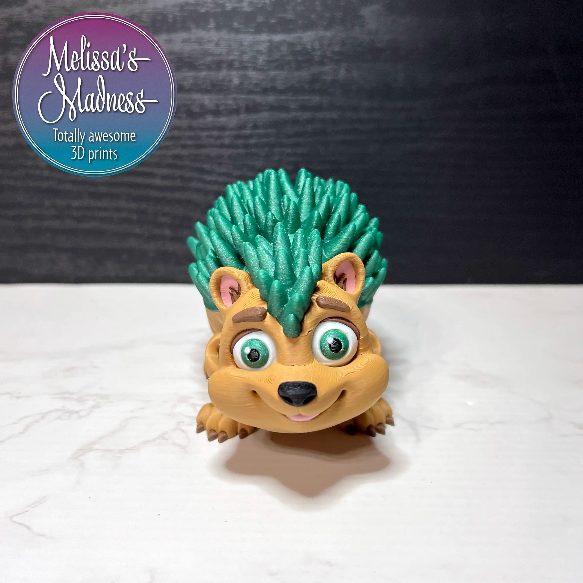 Hedgehog in Diamond Green & Brown
