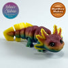 Mini Axolotl in Shimmer Rainbow & Sparkling Solar