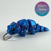 Mini Bearded Dragon Keychain in Silk Blue & Silk Purple