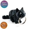 Mini Cat Keychain in Charcoal & Black