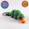 Mini Platypus Keychain in Grass & Mandarin