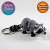 Mini Raccoon Keychain in Gray
