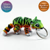 Mini Tiger Keychain in Regular Rainbow