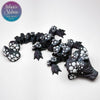 Hydropower made Mushroom Baby Dragon in Galactic & White articulated model compostable PLA bioplastic