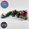 Mushroom Baby Dragon in Bright Rainbow & White