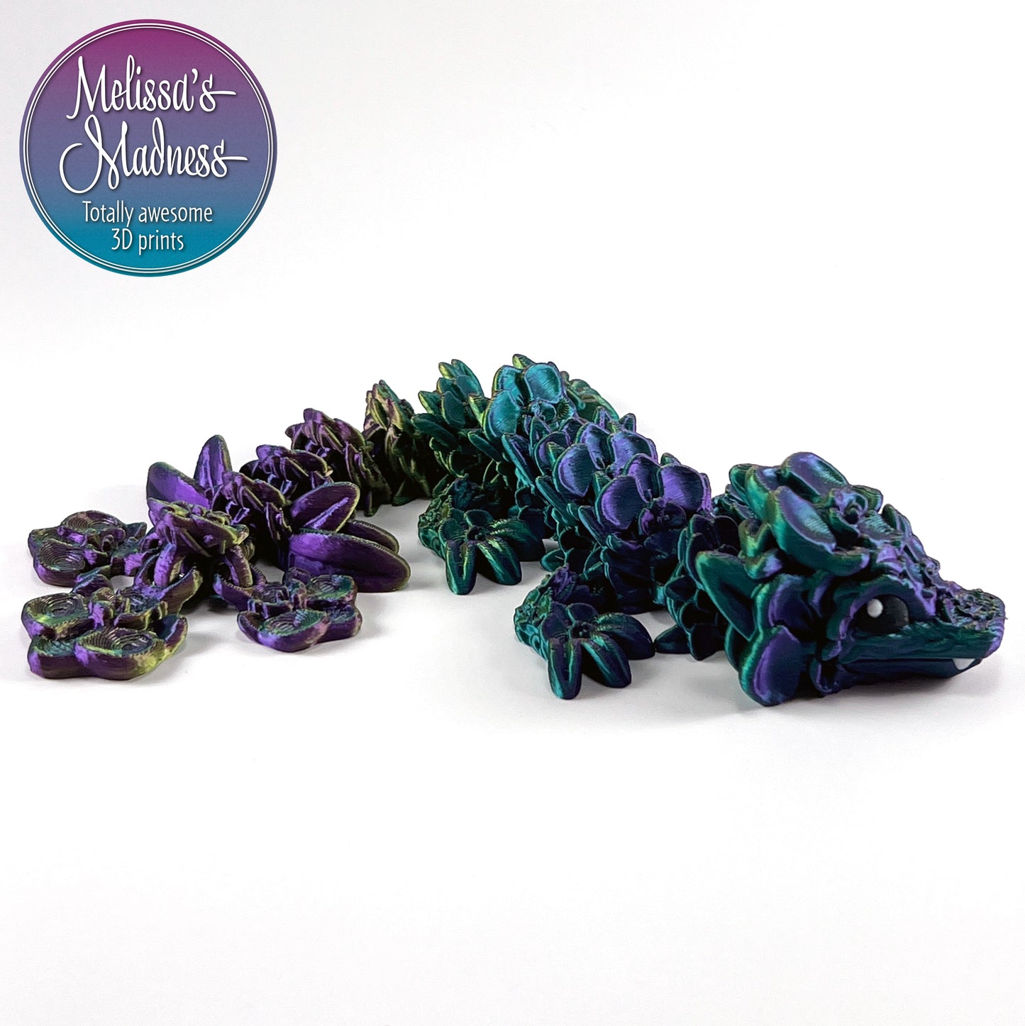 Orchid Baby Dragon in Dark Green+Purple+Yellow Shifting