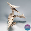 Articulated Pteranodon Skeleton Sustainable Gift Shop Collectible Biodegradable PLA in Basic Beige