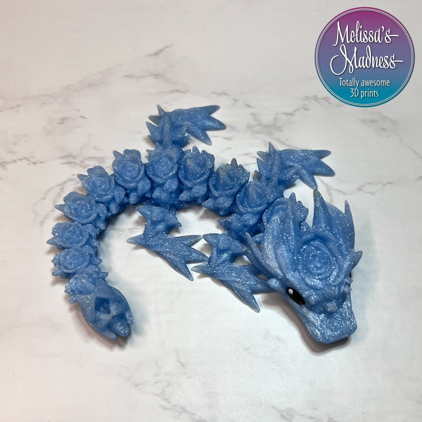 Rose Baby Dragon in Twinkle Blue