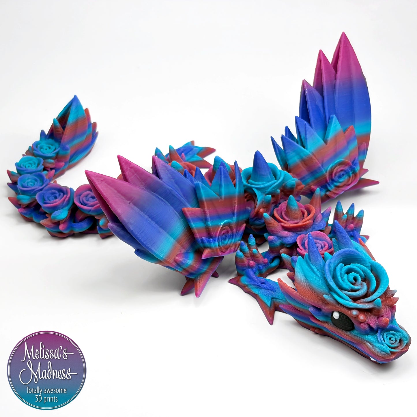 Rosewing Baby Dragon - Articulating 3D Printed Fantasy Figurine | Made in Montana | Cinderwing3D Design
