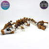 S'Mores Baby Dragon in Dark Chocolate & Caramel articulated Made in USA woman-owned small business figurine
