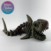 Shark Skeleton in Brown+Dark Green Shifting